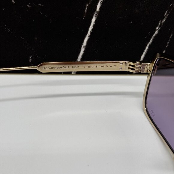 NEW DIOR DIORCANNAGE S2U C0G6 UNISEX GOLD/PURPLE SUNGLASSES - Picture 8 of 10